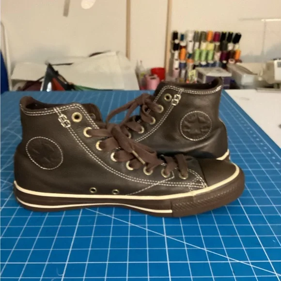 Converse Men's Dark Brown High-Top Sneakers - Picture 2 of 5